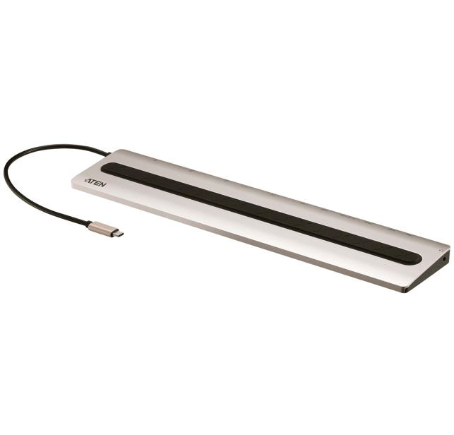 Aten USB-C Multiport Dual View Dock wPower Pass-Through support up to 4K @ 30Hz via HDMI and HDMI/VGA, 1080P @ 60Hz via VGA Aten USB-C Multiport Dual View Dock wPower Pass-Through support up to 4K @ 30Hz via HDMI and HDMI/VGA, 1080P @ 60Hz via VGA